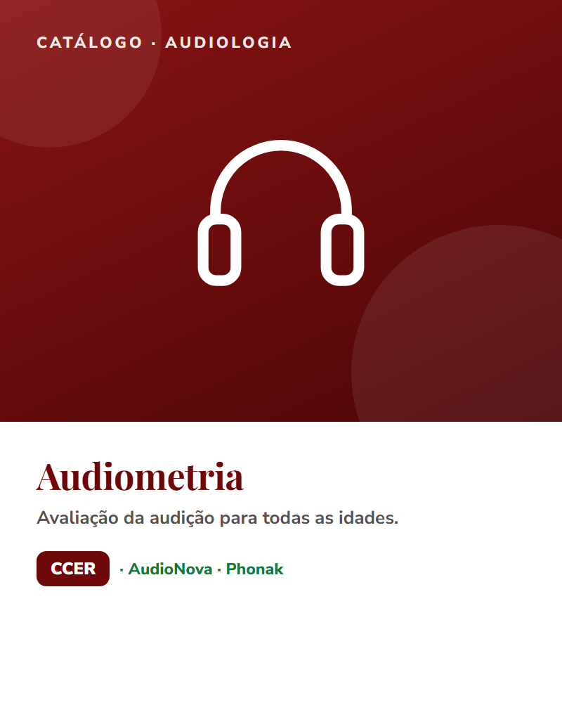 Audiometria — audiologia CCER